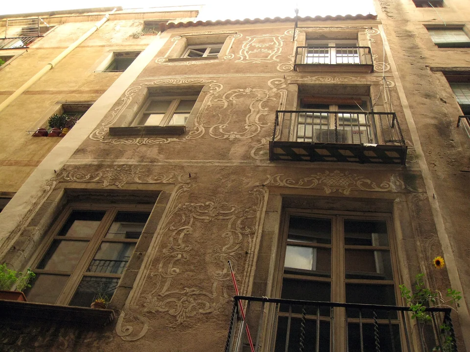 Carrer d'Avinyó in the Gothic Quarter, the street of the Aparthotel Arai, Barcelona
